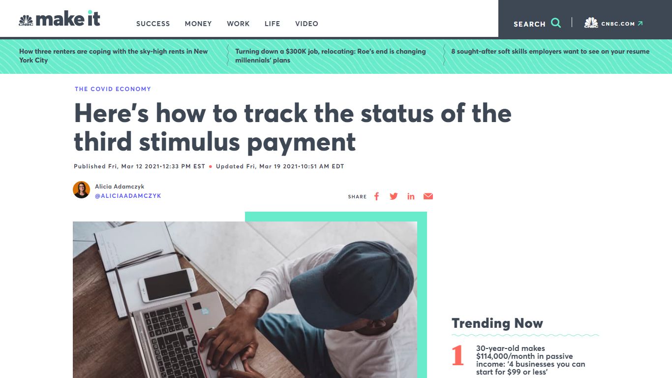 Third stimulus check: How to track your payment status - CNBC