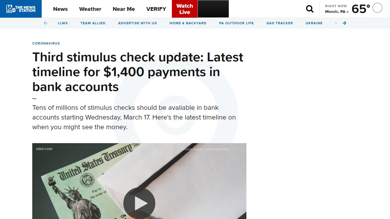 Third stimulus check update: How to track $1,400 payment status - WNEP