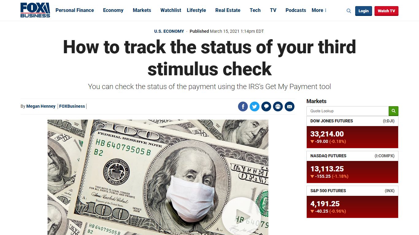 How to track the status of your third stimulus check