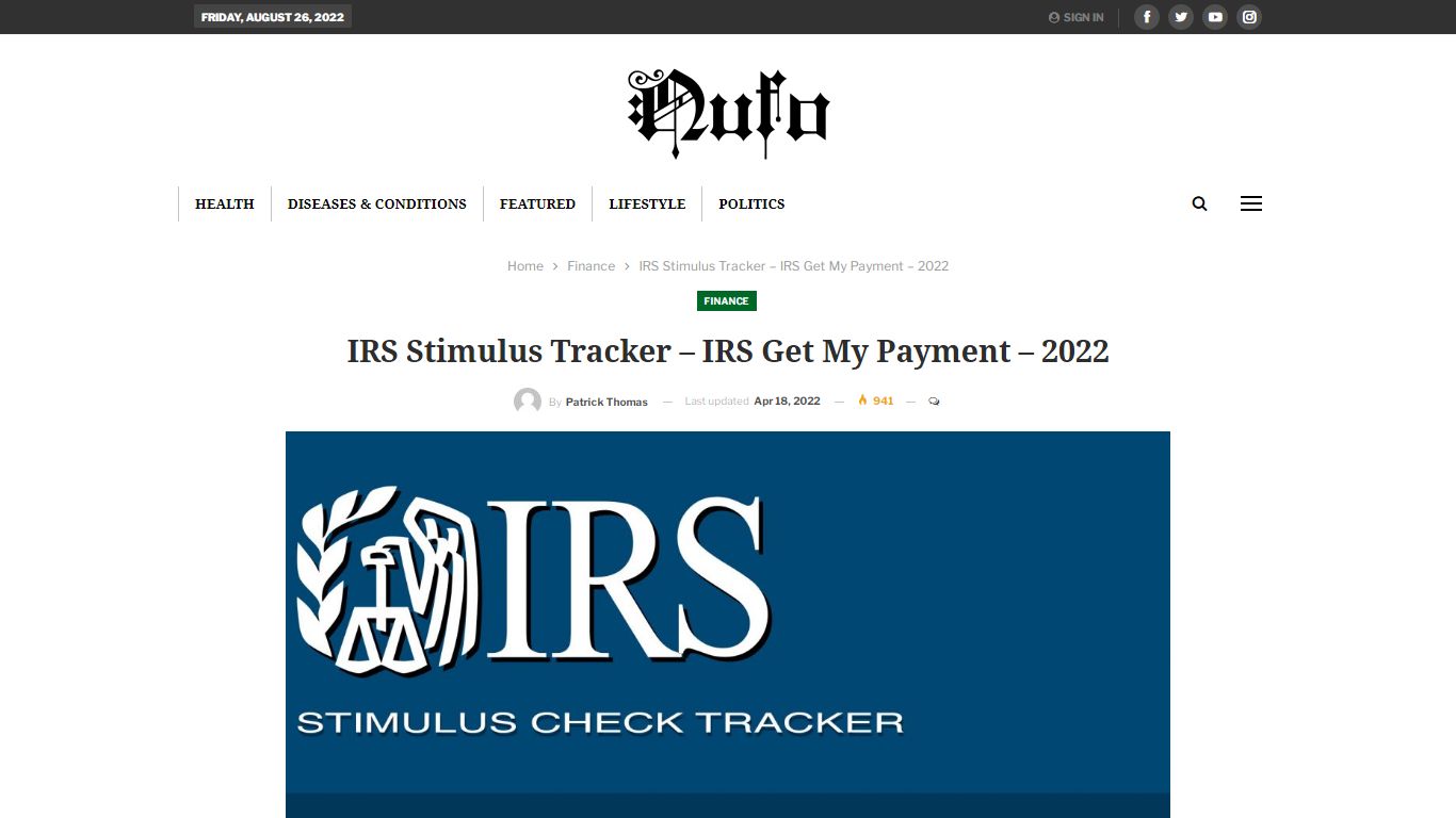 IRS Stimulus Tracker - IRS Get My Payment - 2022 | NUFO News